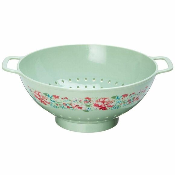 Pioneer Woman Garden Party Kitchen Colander Set Floral Plastic White Green - Picture 3 of 7